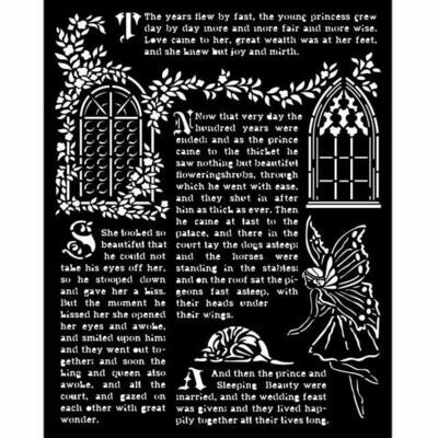 Stamperia - Thick Stencil - 20x25 cm - Sleeping Beauty - Windows