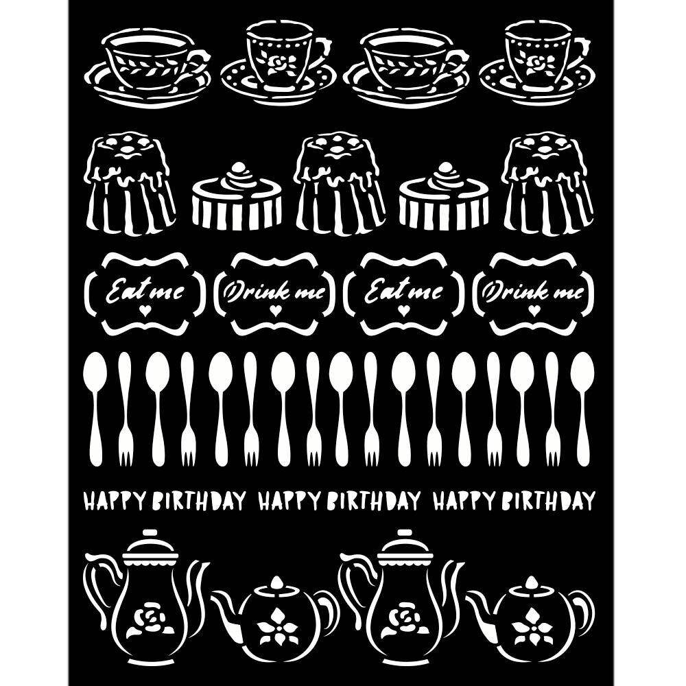 Stamperia - Thick Stencil - 20x25 cm - Alice - Sweety