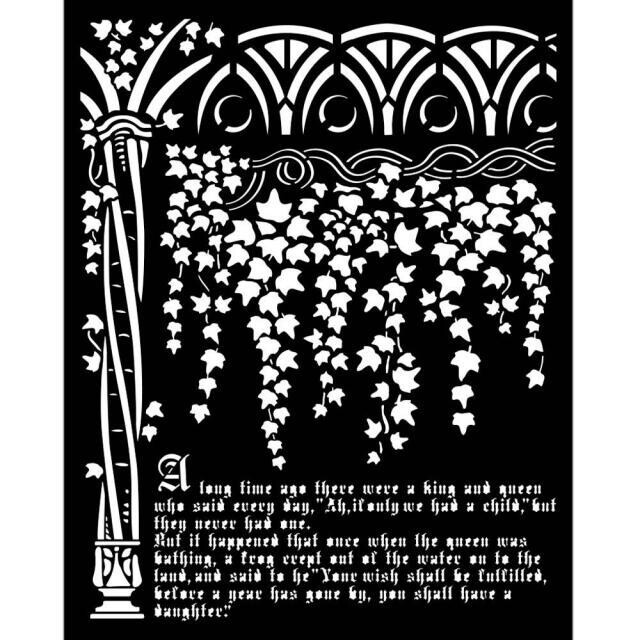 Stamperia - Thick Stencil - 20x25 cm - Sleeping Beauty - Ivy and History