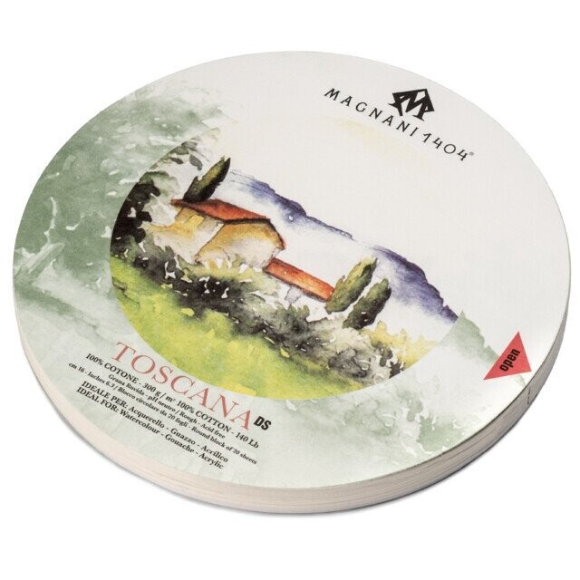 Magnani - Toscana (Rough) - 16cm Round - Watercolour 20pk