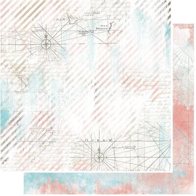 49 and Market - Beached - 12&quot;x12&quot; Double-Sided Single Paper sheet - Cartography