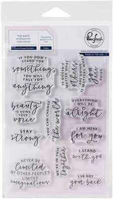 Pinkfresh Studio Clear Stamp Set -  4&quot;x6&quot; - You Can Change The World