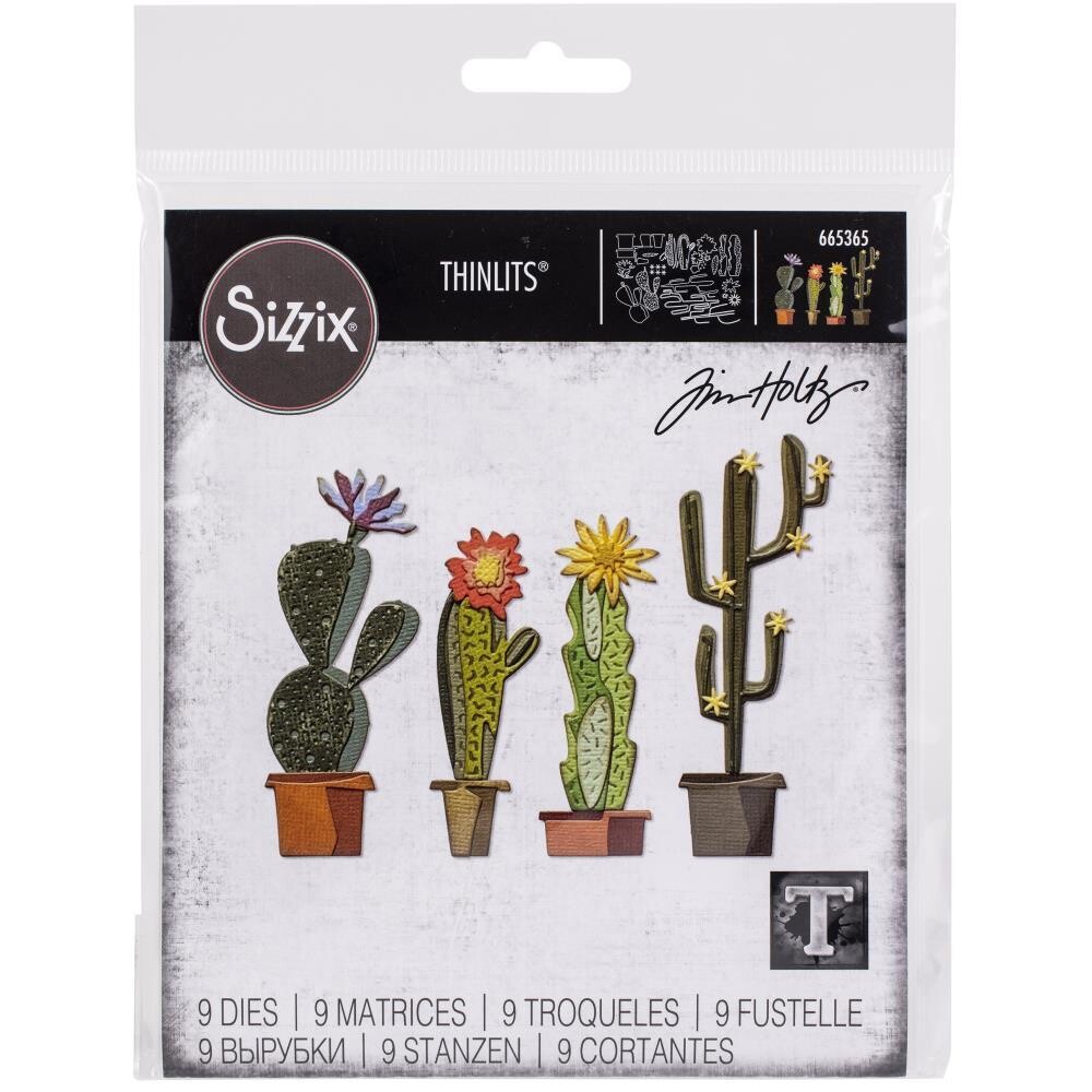 Sizzix Thinlits Dies By Tim Holtz - Funky Cactus