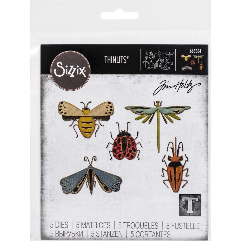 Sizzix Thinlits Dies By Tim Holtz - Funky Insects