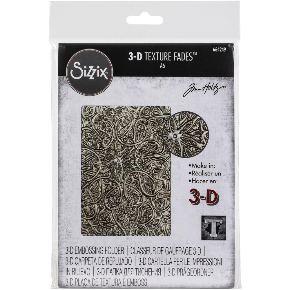 Sizzix - 3D Texture fades by Tim Holtz Embossing Folder - ENGRAVED
