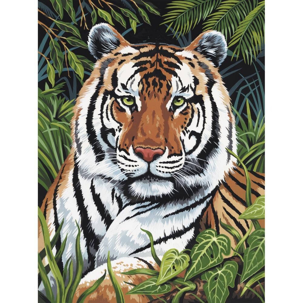 Royal and Langnickel - Paint By Number Kit  - 8.75"x11.75" - Tiger in Hiding