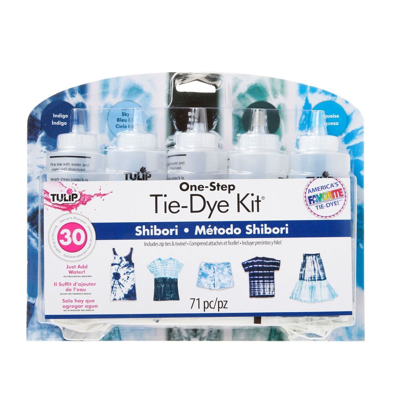 Tulip - 5 colour - Shibori - Tie Dye Kit