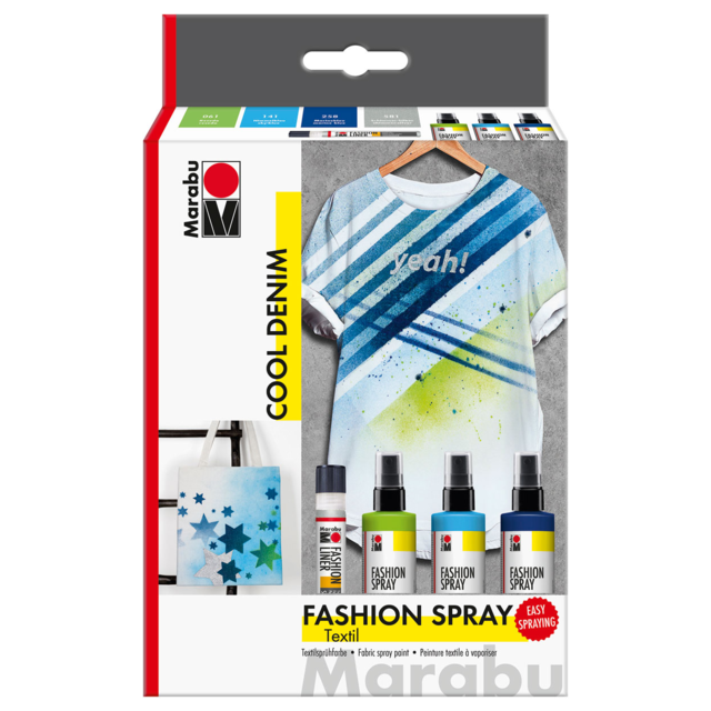 Marabu - Fashion Spray Kit - Cool Denim