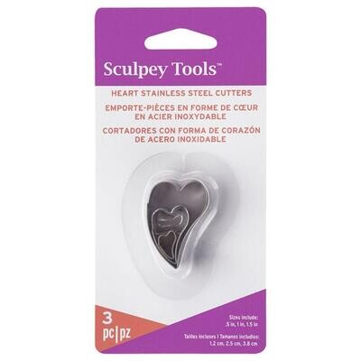 Sculpey - Premo Stainless Steel Cutter Set - Graduated Irregular Hearts