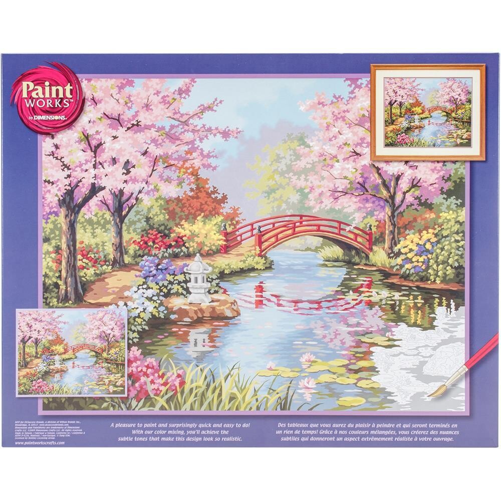 Dimensions - Paint Works - Paint By Number Kit - 20"x16" - Japanese Garden