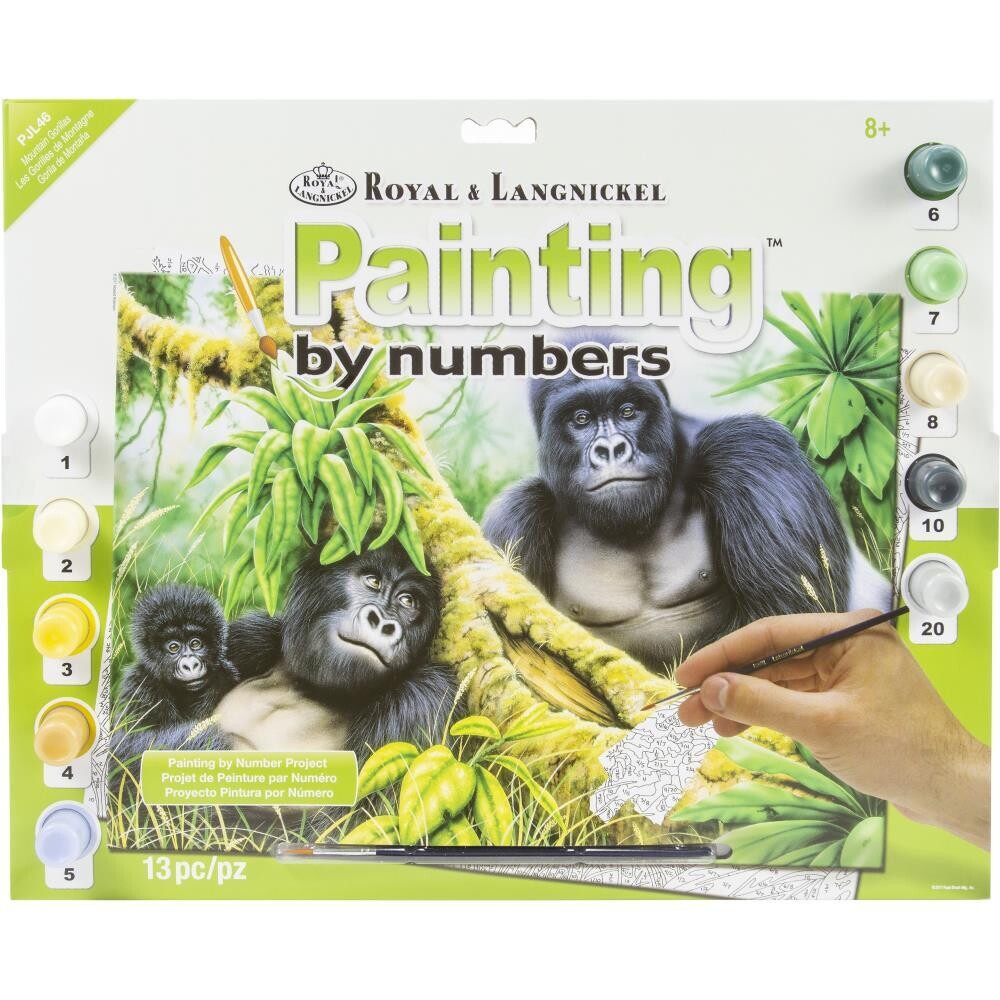 Royal Langnickel - Paint By Number Kit - 15.25&quot;x11.25&quot; - Mountain Gorilla