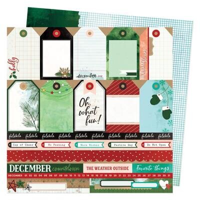 Vicki Boutin - Warm Wishes - Oh, What Fun - Double-sided Paper Sheet - 12&quot;x12&quot;