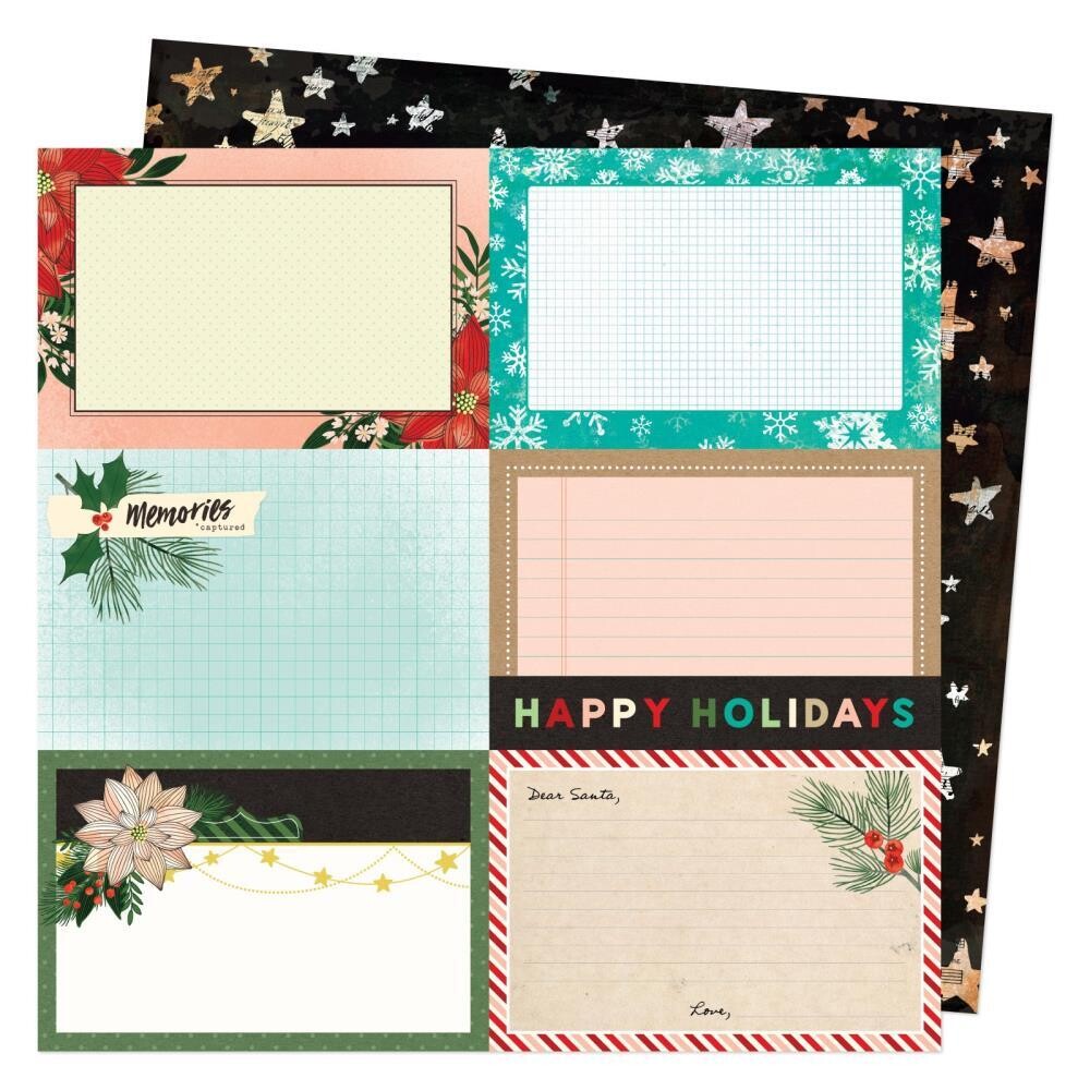 Vicki Boutin - Warm Wishes - Happy Holidays - Double-sided Paper Sheet - 12&quot;x12&quot;
