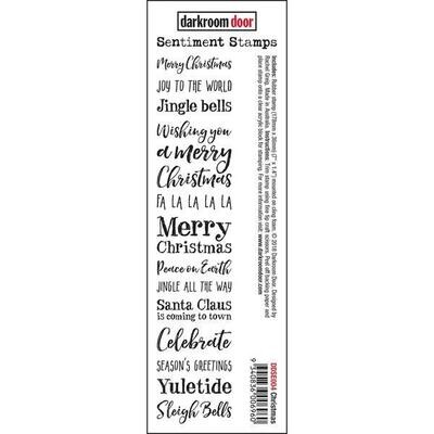 Darkroom Door - word strip Rubber Stamp set - Christmas Sentiment