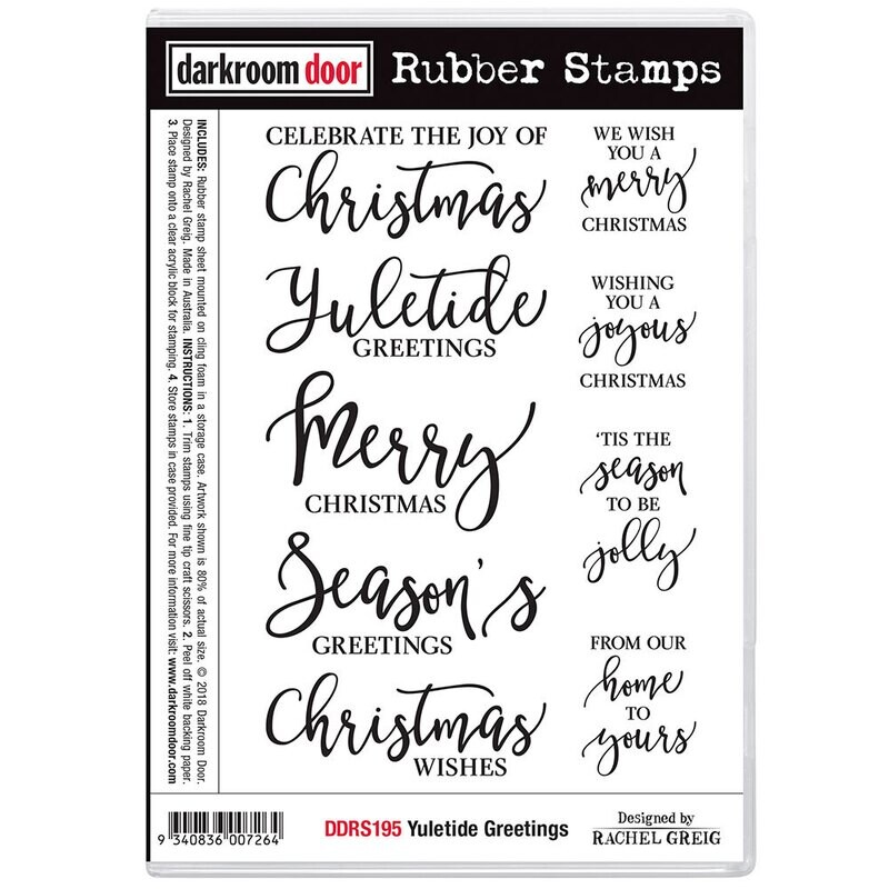 Darkroom Door - Rubber Stamp Set - 7.3"x5.1" - Yuletide Greetings ( christmas )