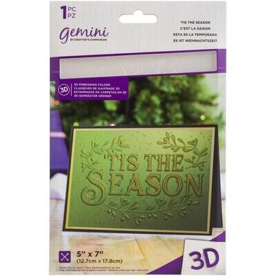 Crafter&#39;s Companion - 3D Embossing Folder - &#39;Tis the Season - Christmas 