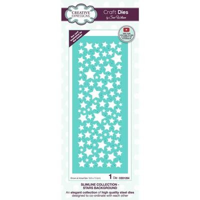Creative Expressions Craft Dies - Slimline - Stars Background
