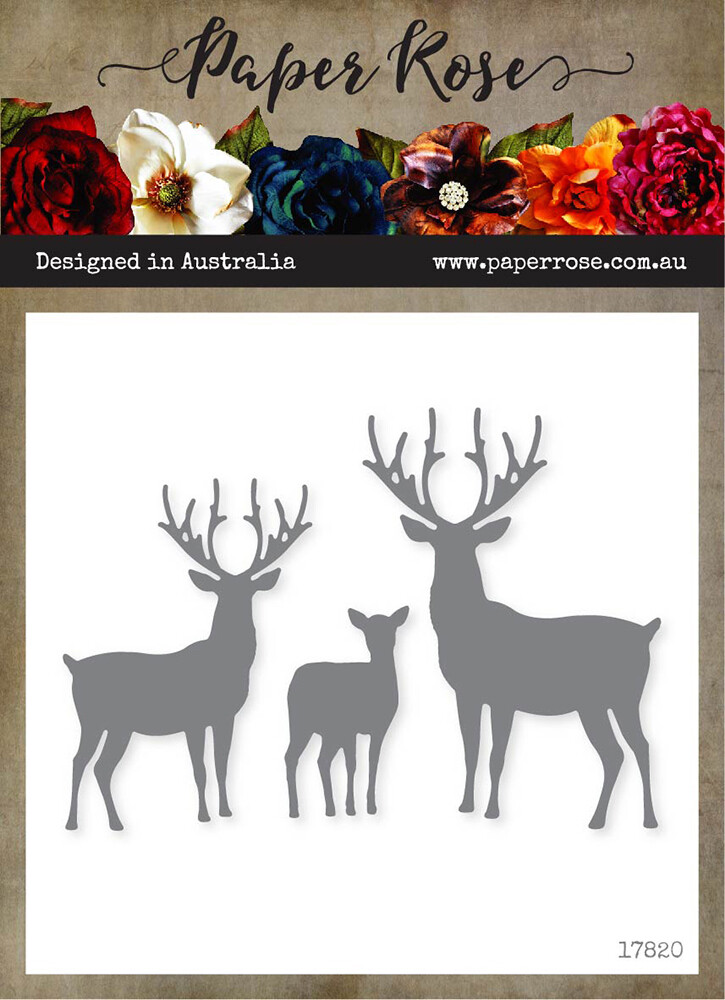 Paper Rose Dies - Reindeer Family