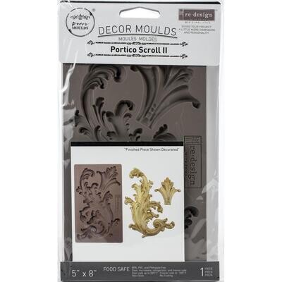 Prima Marketing - Re-Design Decor Mould - 5&quot;x8&quot; - Portico Scroll II