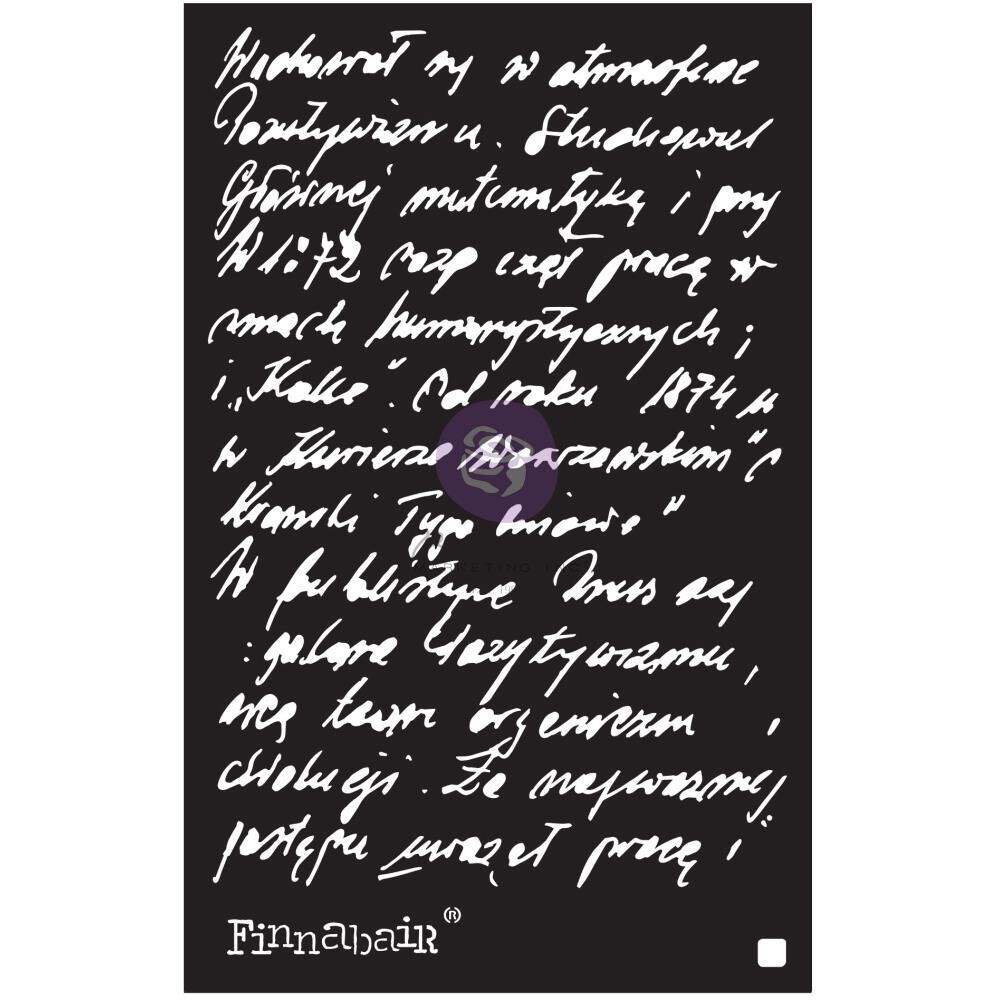 Prima Marketing - Finnabair Stencil - 6&quot; x 9&quot; - Ghostwriter