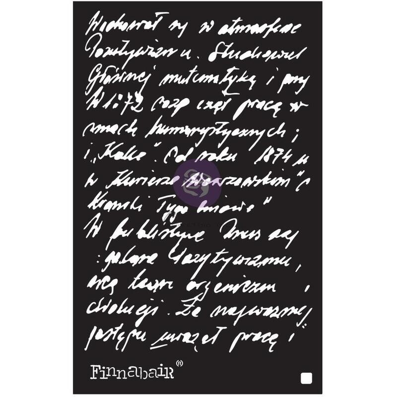 Prima Marketing - Finnabair Stencil - 6&quot; x 9&quot; - Ghostwriter