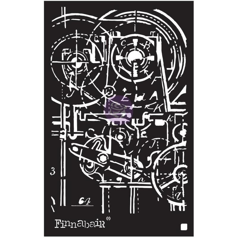 Prima Marketing - Finnabair Stencil - 6&quot; x 9&quot; - Machinery