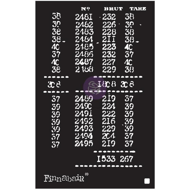 Prima Marketing - Finnabair Stencil - 6&quot; x 9&quot; - Book of Numbers