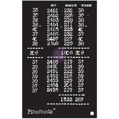 Prima Marketing - Finnabair Stencil - 6&quot; x 9&quot; - Book of Numbers