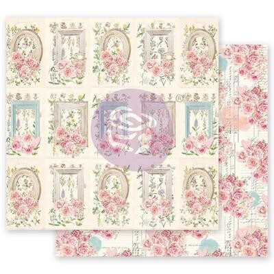 Prima Marketing - Double-Sided Paper sheet - Foiled - With Love - 12&quot;x12&quot; - Through the Garden