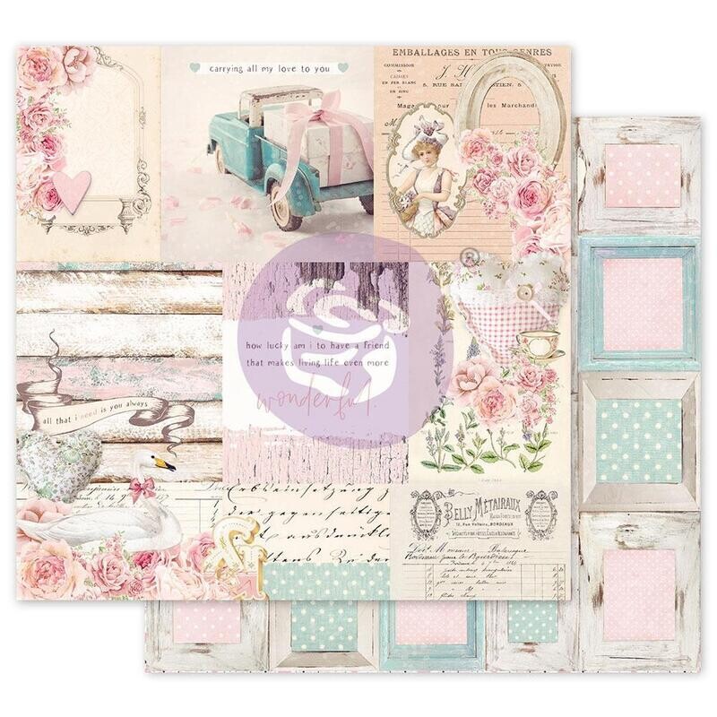 Prima Marketing - Double-Sided Paper sheet - Foiled - With Love - 12"x12" - All that I Need
