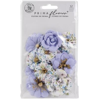 Prima Marketing - Mulberry Paper Flowers - Blank Canvas - Watercolour Floral