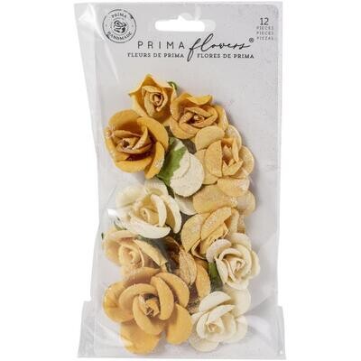 Prima Marketing - Mulberry Paper Flowers - Rising Fire - Diamond