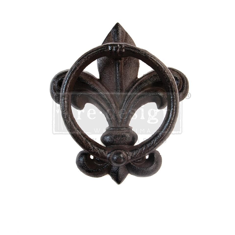 Prima Marketing - Re-Design - Cast Iron Door Knocker - Fleu De Lis Vintage Knocker