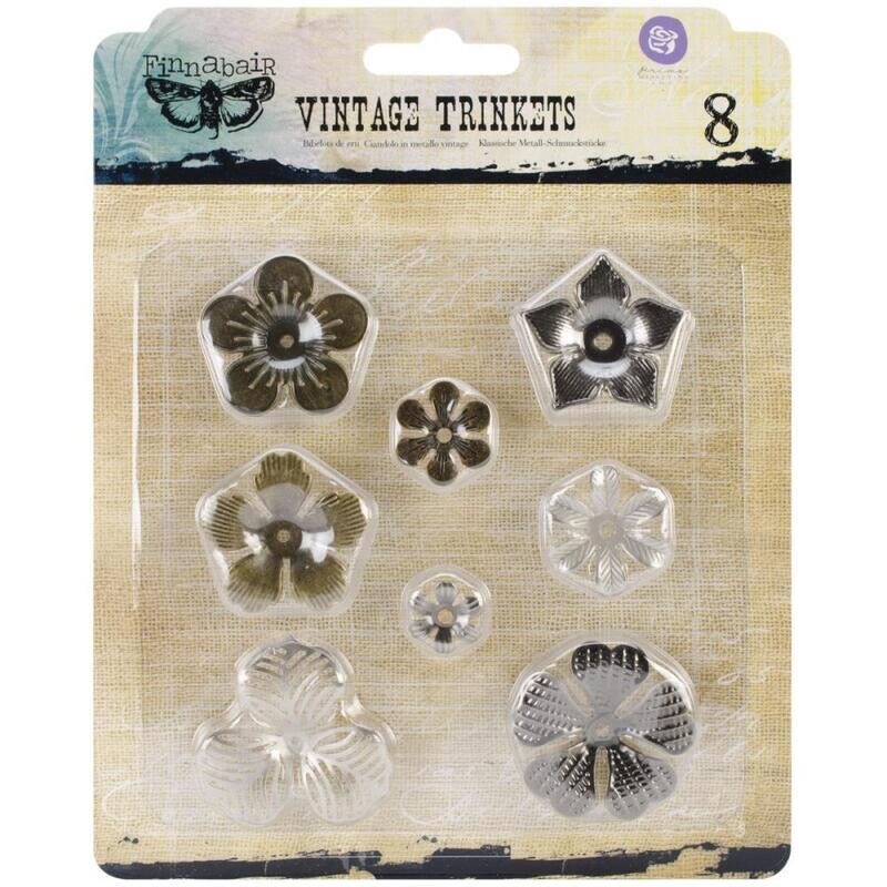 Prima Marketing - Finnabair Mechanicals - Metalware - Vintage Trinkets - Flowers