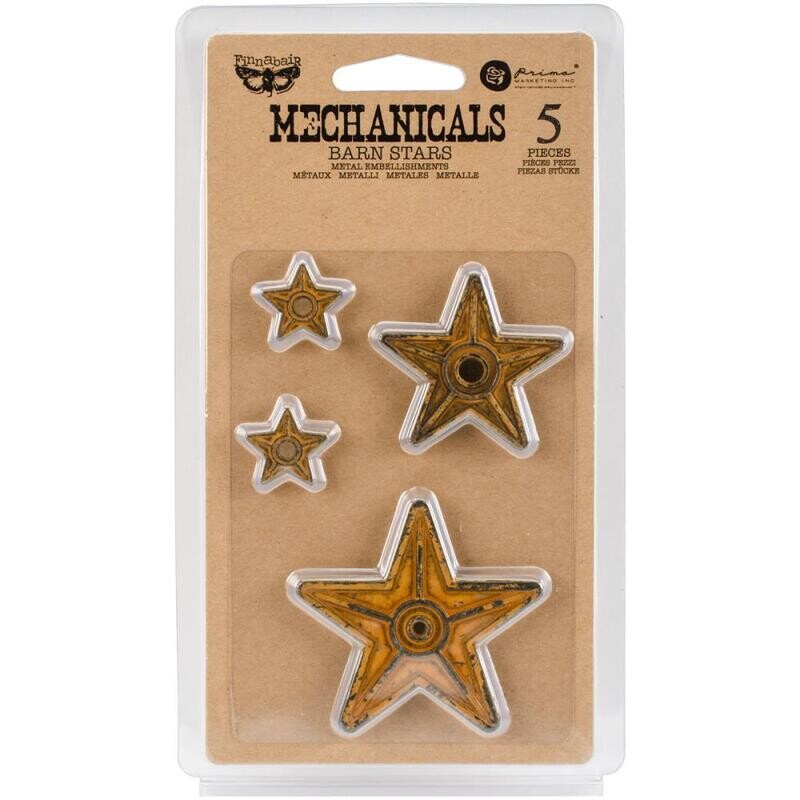 Prima Marketing - Finnabair Mechanicals - Metalware - Barn Stars