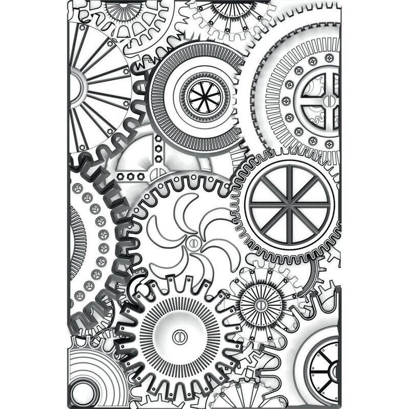 Sizzix - 3D Texture Fades by Tim Holtz Embossing Folder - Mini - MECHANICALS 