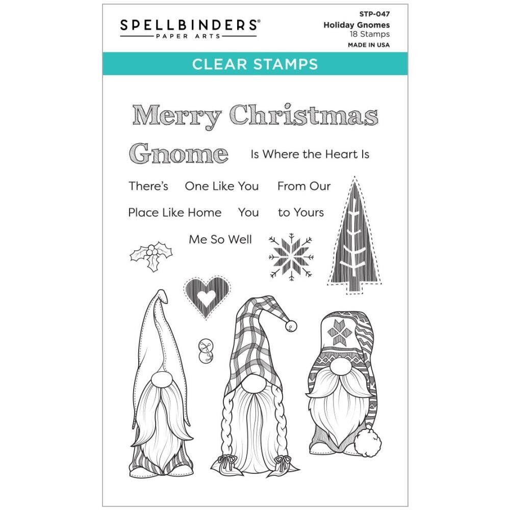 Spellbinders Clear Acrylic Stamps - Holiday Gnomes