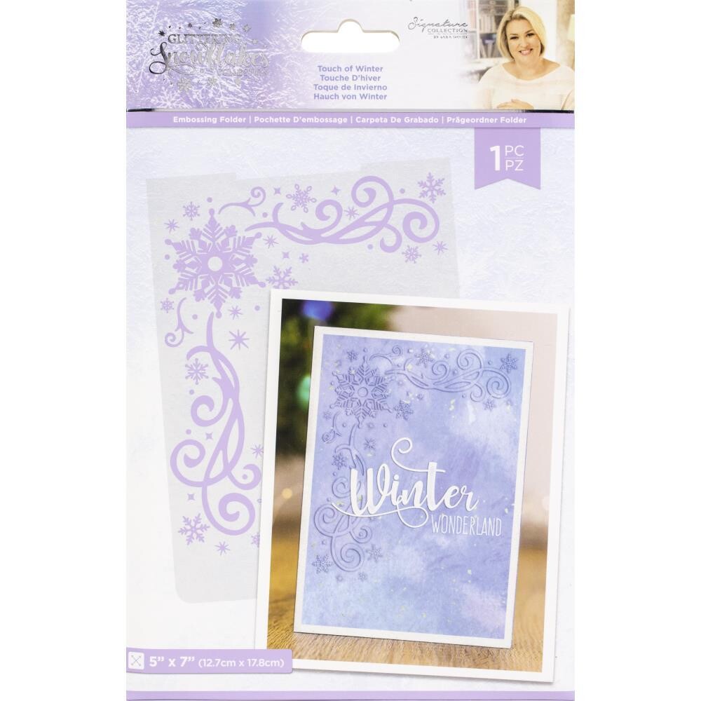 Crafter&#39;s Companion - Embossing Folder 5&quot;x7&quot;- Touch of Winter