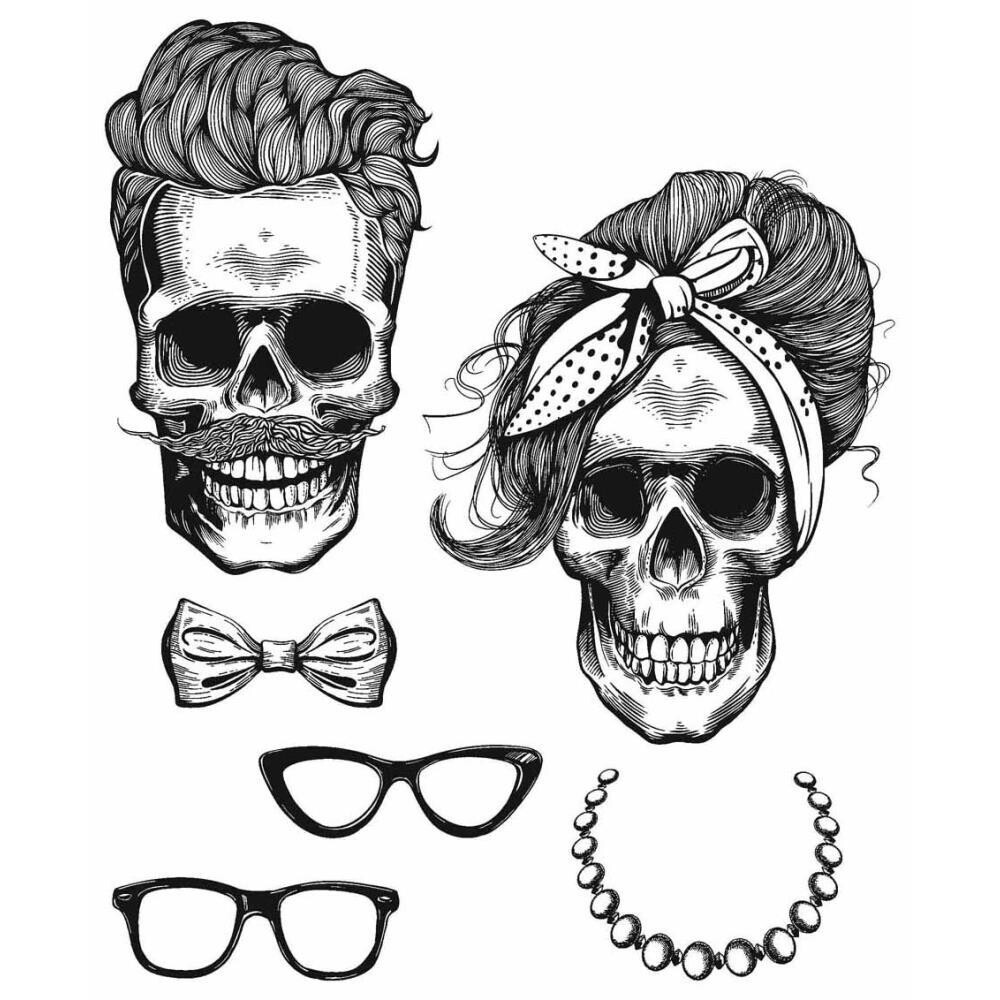 Stampers Anonymous - Tim Holtz - Cling Mount Stamps - Wicked Hipsters