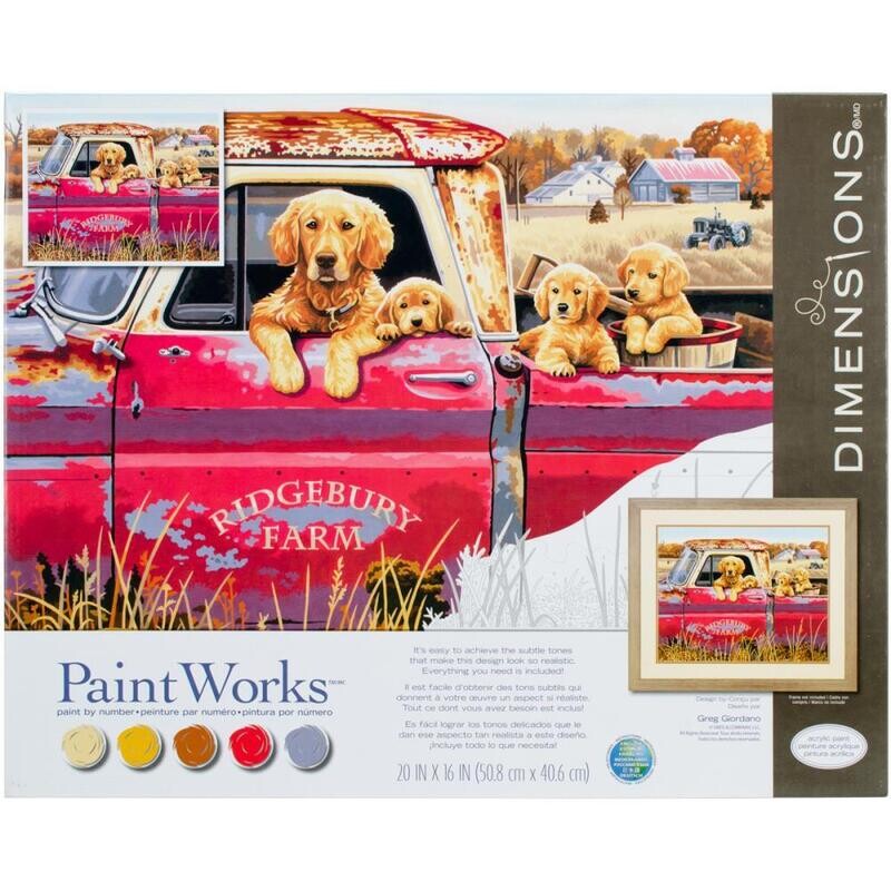 Paint Works - Paint By Number Kit - 16&quot;x20&quot; - Golden Ride