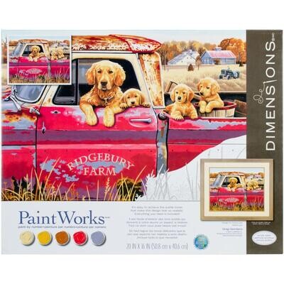 Paint Works - Paint By Number Kit - 16&quot;x20&quot; - Golden Ride