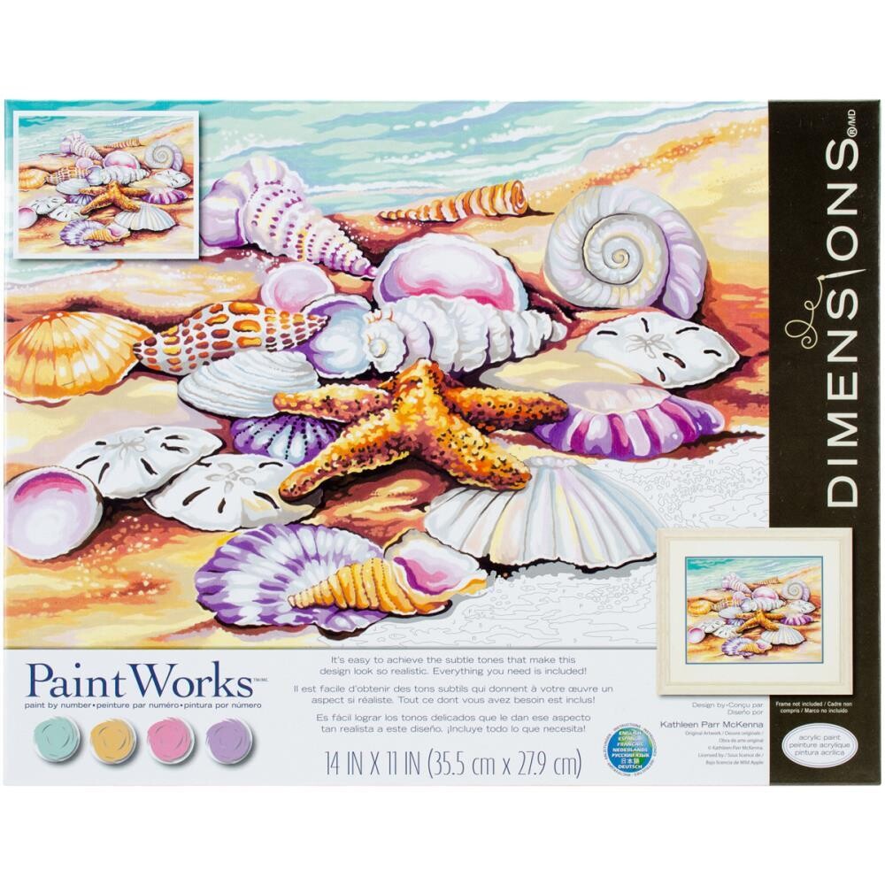 Paint Works - Paint By Number Kit - 11"x14" - Shells