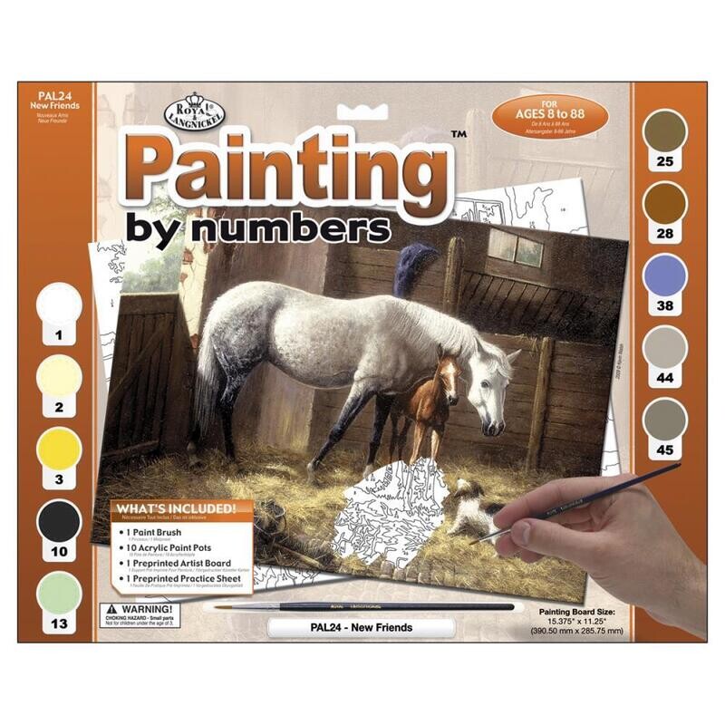 Royal and Langnickel - Paint By Number Kit - 15.375&quot;x11.25&quot; - New Friends