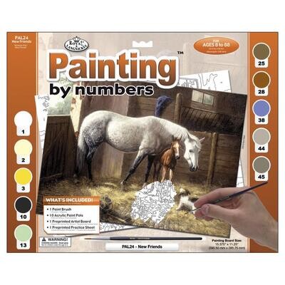 Royal and Langnickel - Paint By Number Kit - 15.375&quot;x11.25&quot; - New Friends