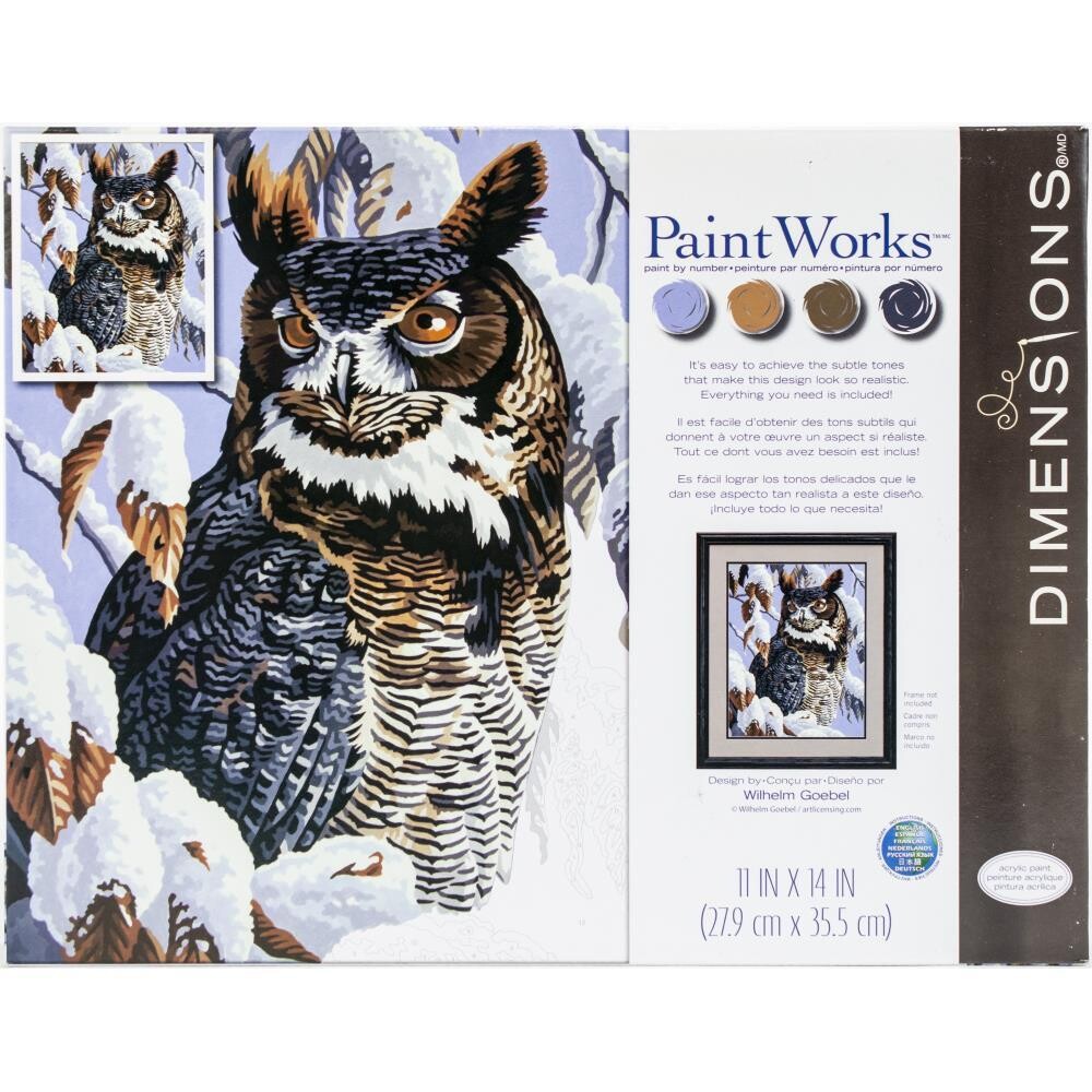 Paint Works - Paint By Number Kit -11&quot;x14&quot; - Winter Watch