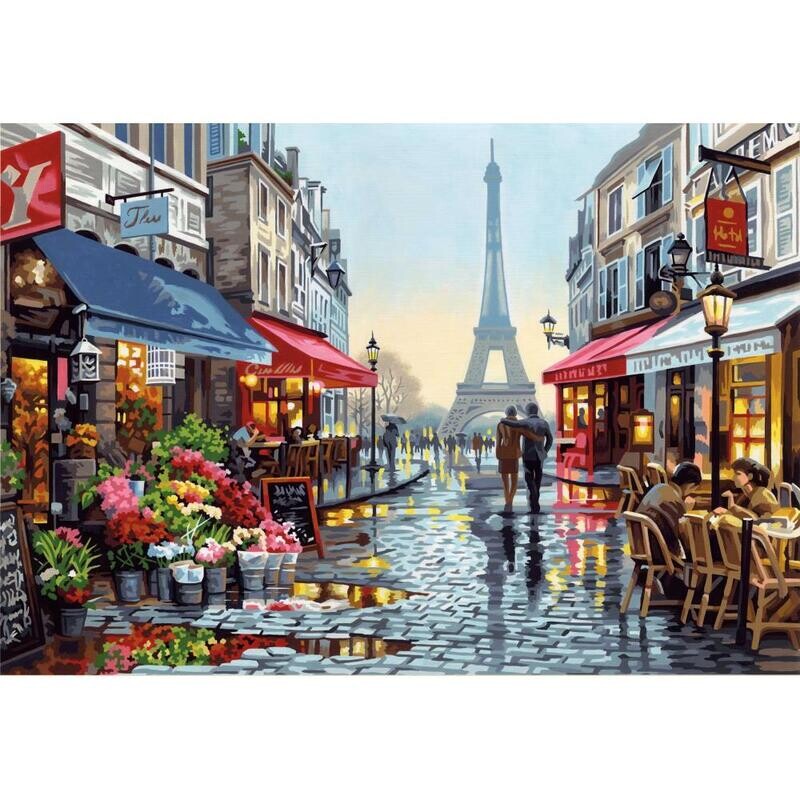 Dimensions - Paint Works - Paint By Number Kit - 16&quot;x20&quot; - Paris Flower Shop