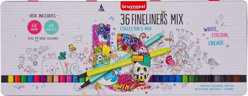 Bruynzeel - Fineliners - 36 Colours - Mix
