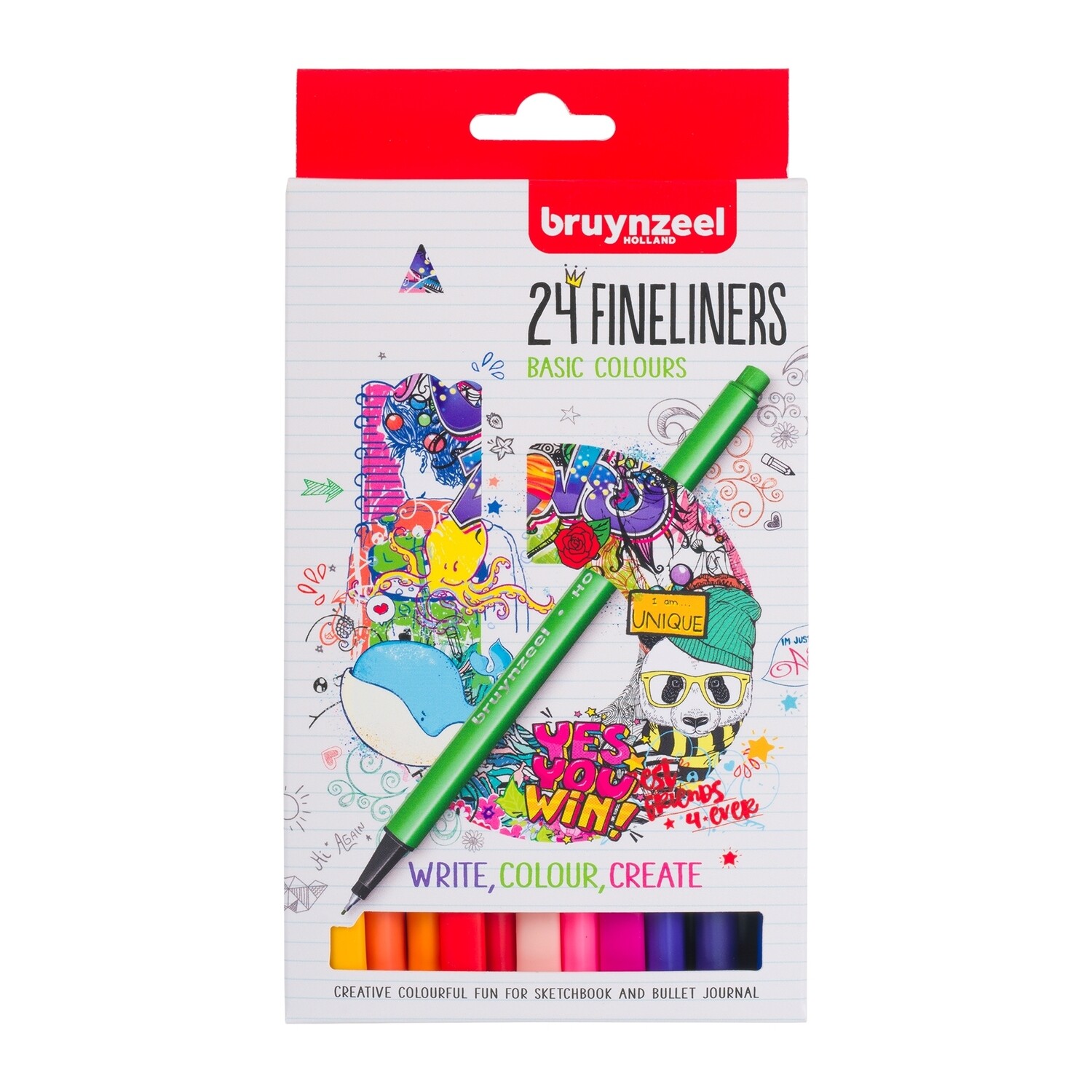 Bruynzeel - Fineliners - 24 Colours - Basics