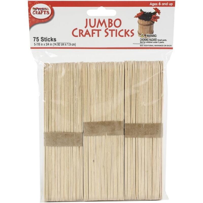 Jumbo Craft Sticks - 75 sticks