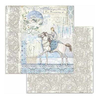 Stamperia - Winter Tales - Double-sided Paper Sheet - 12&quot;x12&quot; - Horse
